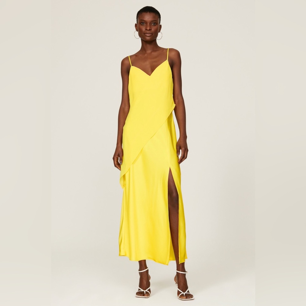 Chic Asymmetrical Yellow Dress